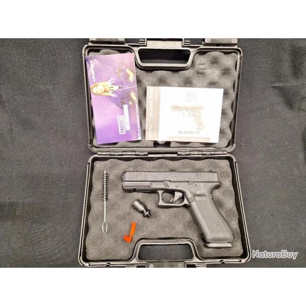 Pistolet  blanc Glock 17 Gen5, Cal. 9 mm PAK - 1 sans prix de rserve !!