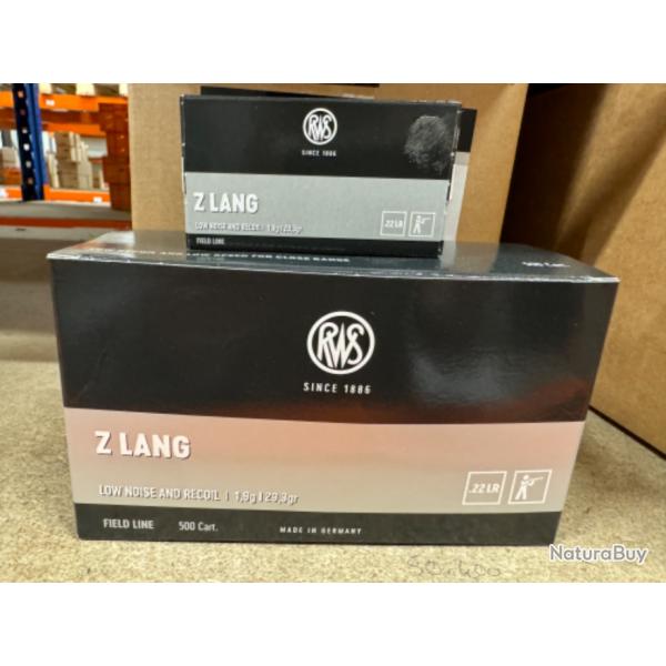 50 BALLES RWS Z LANG CAL 22LR