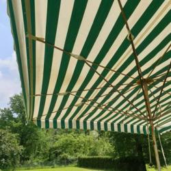 Grand parasol forain rectangle 400 X 300 cm hauteur réglable 280 cm avec armature télescopique