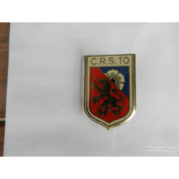 insigne de poitrine CRS n10 Police Nationale