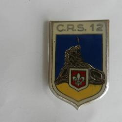 insigne de poitrine CRS n°12 Police Nationale