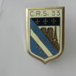 insigne de poitrine CRS n°33 Police Nationale