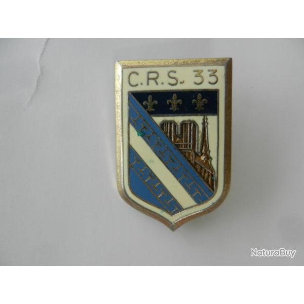 insigne de poitrine CRS n33 Police Nationale