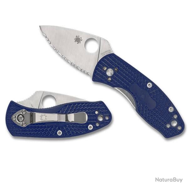 C148SBL Couteau pliant Spyderco Ambitious Bleu dent