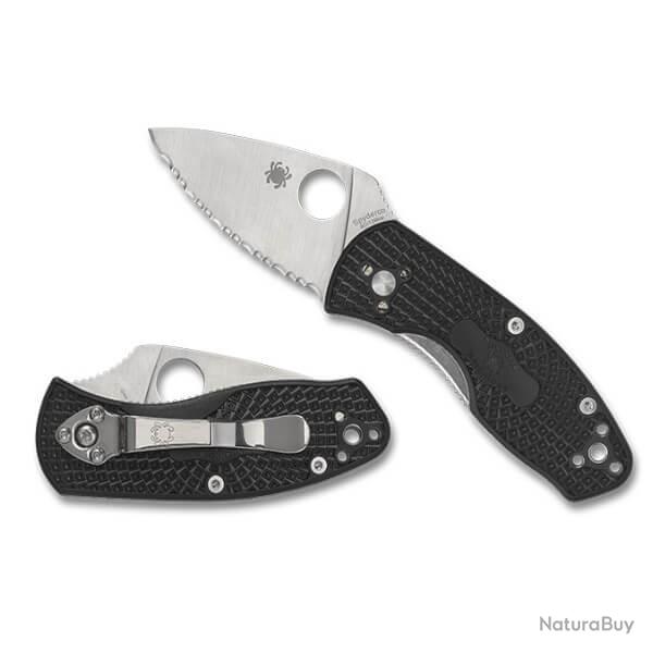 C148SBK Couteau pliant Spyderco Ambitious noir et lame dente