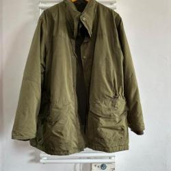 Veste longue de chasse Barbour Berwick kaki doublée polaire XXL