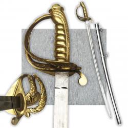 RARISSIME & SUPERBE SABRE SHASHKA / AFGHANISTAN / PERSE OFFICIER TYPE ARME D'OR RUSSE XIX ORIGINAL