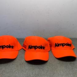 LOT DE 3 CASQUETTES AIMPOINT ORANGE - 1 sans prix de réserve