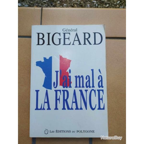 LIVRE GENERAL BIGEARD J AI MAL A LA  FRANCE  EDITION DU POLYGONE