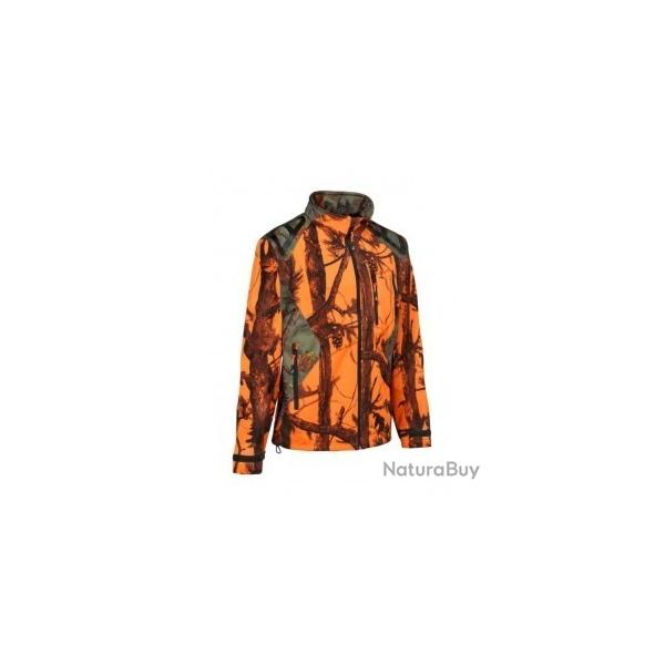 Blouson CHASSE Percussion Softshell Ghostcamo Orange