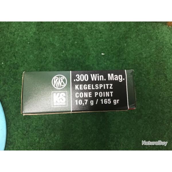 2 boites  RWS 300 Win Mag 10.7G/165gr