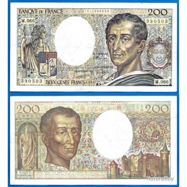 France 200 Francs 1989 Billet Montesquieu Franc