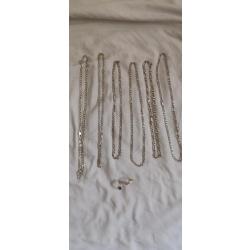 A saisir lot de chaînes en argent