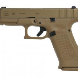 PISTOLET GLOCK 19X CROSSOVER COYOTE FILETÉ CAL.9X19 - CATEGORIE B