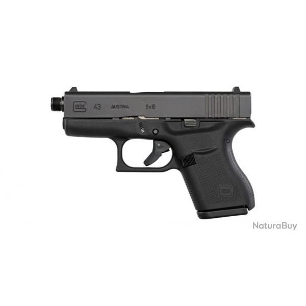 PISTOLET GLOCK 43 SUBCOMPACT SLIM CAL.9X19 FILET - CATEGORIE B