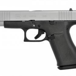 PISTOLET GLOCK 48 SILVER SLIDE COMPACT CAL.9X19 - CATEGORIE B