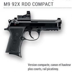 DESTOCKAGE - NEUF - BERETTA - PISTOLET - CAT B - 9MM - M9 92X RDO COMPACT - 34202255