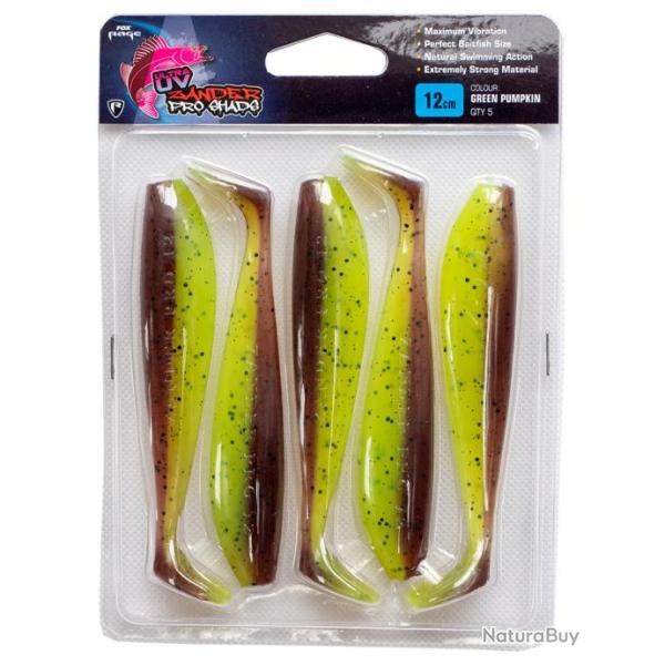 Leurre Souple Fox Rage Zander Pro Ultra Uv 10Cm/4" Uv Green Pumpkin X 5Pc