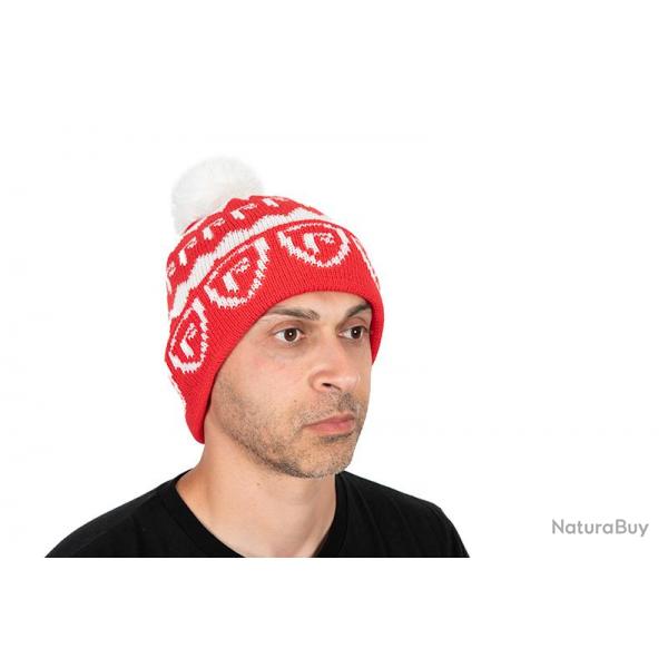 Bonnet Fox Rage Red & White Bobble Hat