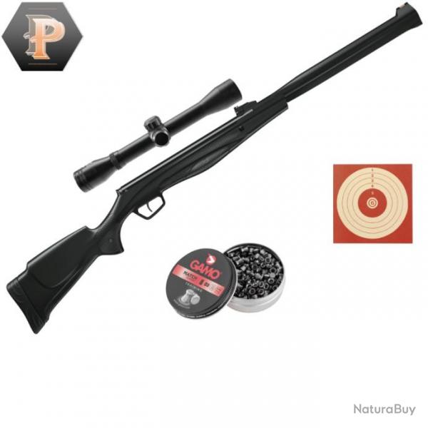 Pack ! Carabine a plomb Stoeger RX20 S3 Suppressor Cal.4.5MM 19.9 J + lunette + mun + cibles