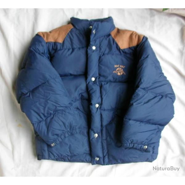ANCIENNE DOUDOUNE" NAF NAF " BLEUE VINTAGE ANNES 90 TAILLE M MANCHES DTACHABLES ET CAPUCHE