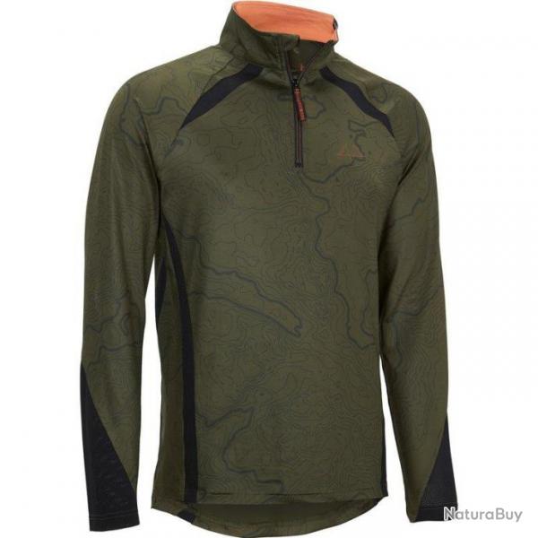 Polo manche longues anti tiques SWEDTEAM ALPHA Printed Green