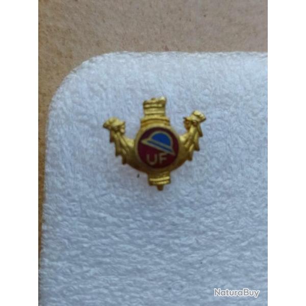 INSIGNE BOUTONNIERE PINS MILITAIRE ARMEE ANCIEN COMBATTANT POILU UNION FRANCAISE