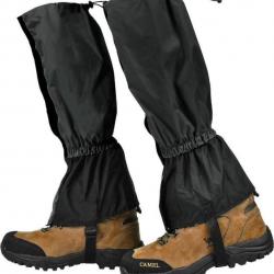 Guêtres de Botte Pluie Etanches pour Chasse Randonnée Outdoor Ski Snowboard Montagne Escalade Noir