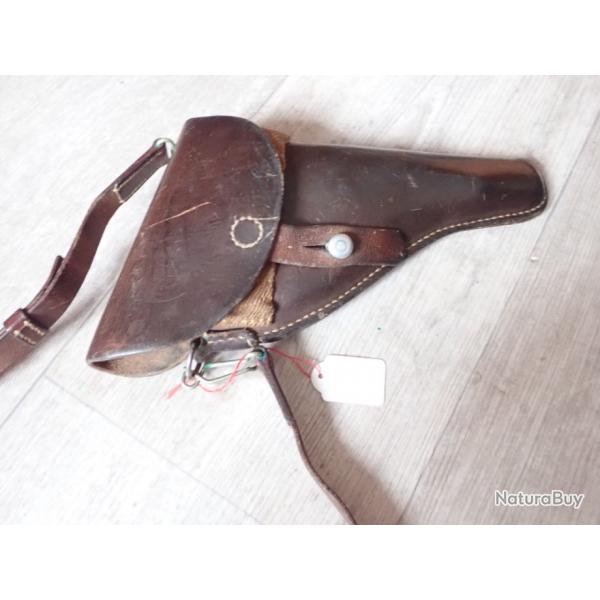 1943 Holster, tui + bretelle pour revolver 1882 ou 1882/28. Rglementaire suisse.