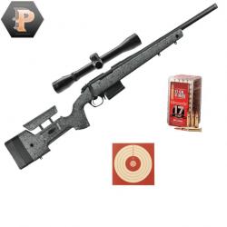 Carabine Bergara B14-R Trainer Steel Cal.17HMR canon 51cm + lunette 4x32 + 50 Munitions + Cibles