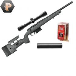 Carabine Bergara B14-R Trainer Steel Cal.17HMR canon 51cm + Lunette 4x32 + Silencieux + 50 Munitions