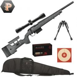 Carabine Bergara B14-R Trainer Steel Cal.22LR canon de 46cm fileté + lunette 4x32 + Bipied + Fourrea