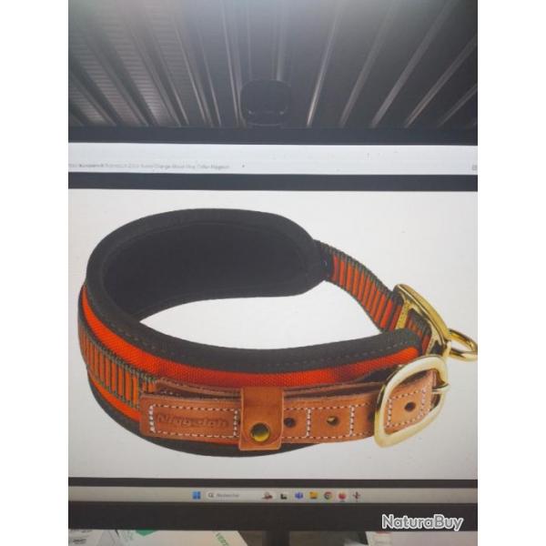 Collier de chien de sang orange fluo NIGGELOH