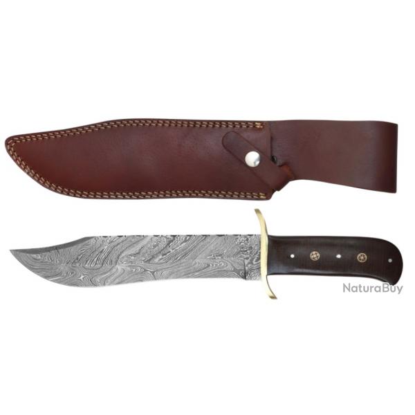 DAMAS - DAGUE 37 CM MICARTA & TUI CUIR