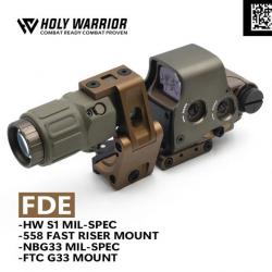 Holy Warrior Viseur Holographique S1G33 MIL W MOUNT FDE Paiement en 3 ou 4 fois -