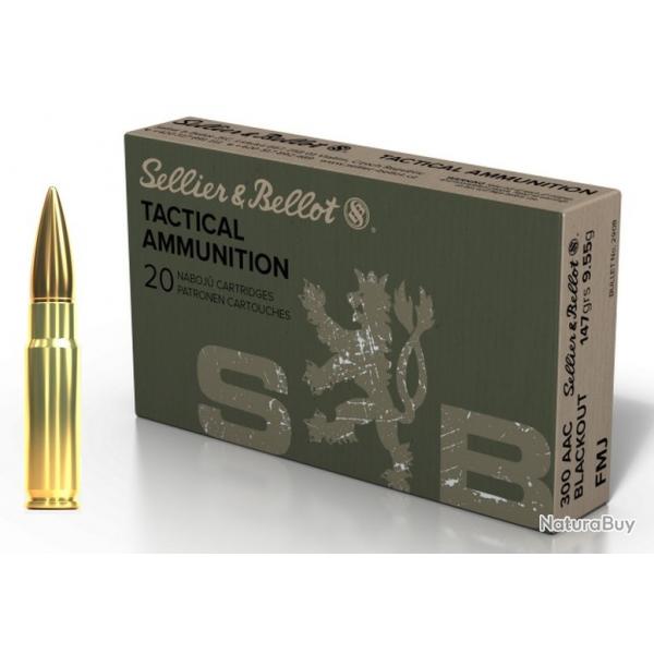 SELLIER BELLOT cal.300 AAC BLACKOUT FMJ 147gr /20 (LOT 10 BOITES DE 20)