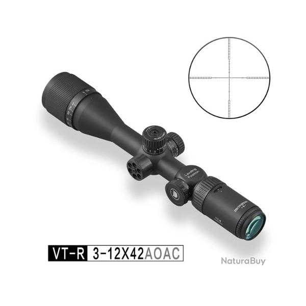 Lunette de vise Lunette de chasse Discovery VT-R 3-12X42 AOAC Optics Tube 25,4 mm LIVRAISON GRATUIT