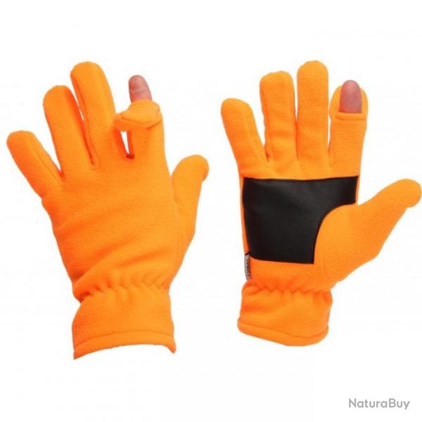 GANTS DE CHASSE POLAIRE ORANGE t1001 treeland