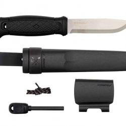 BEL1360 POIGNARD MORAKNIV GARBERG LAME PLEINE SOIE 11CM INOX + KIT DE SURVIE NEUF