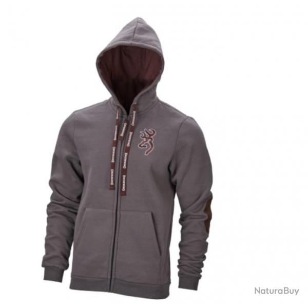 Sweat-shirt zip de chasse Browning, snapshot, Ashgrey 3XL