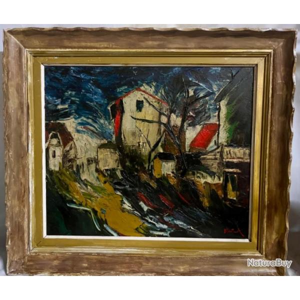 Maurice de Vlaminck huile sur toile paysage