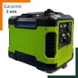 Groupe électrogène à essence 2200W - Système Eco Speed Control - Vert - Garantie 2 ans