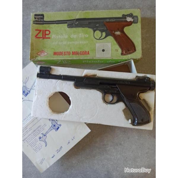 Pistolet  air comprim Modesto Molgora Modle ZIP en boite - cal 177 (4.5mm) MONDIAL made in Italy
