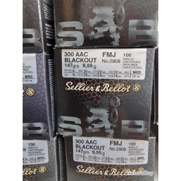 300 AAC BLACKOUT Sellier & bellot pack de 800 munitions