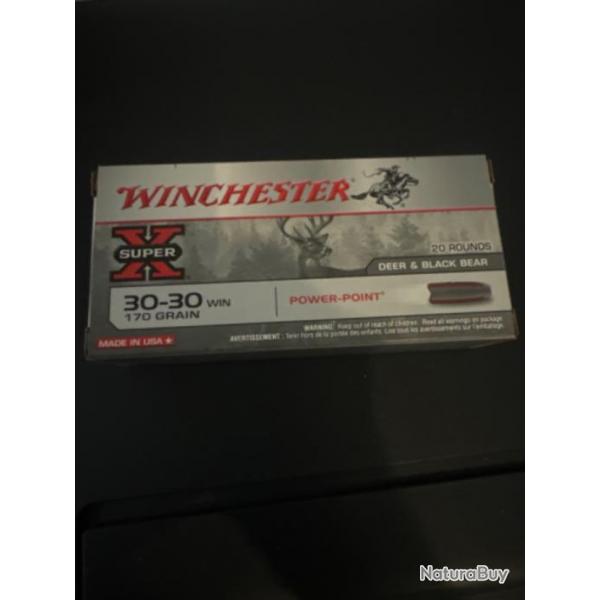 Munitions winchester power point 30-30 170 grains