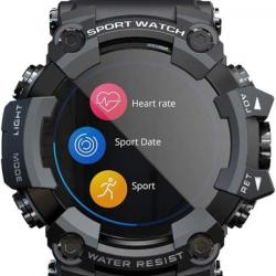 Montres Multifonctions Étanche Sommeil/Moniteur H Appel SMS Rappel pour la Course Equitation Noir