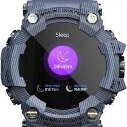 Montres Multifonctions Étanche Sommeil/Moniteur H Appel SMS Rappel pour la Course Equitation Bleu