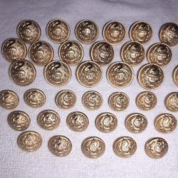 Lot de 39 Boutons militaires Français médecin