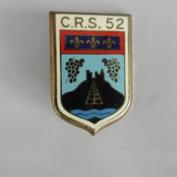 insigne CRS n°52 Police Nationale