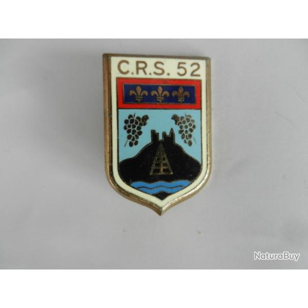 insigne CRS n52 Police Nationale